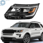 LED Headlight for Ford Explorer Sport (2016–2018) Black Left