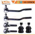 Set of 2 Lower Ball Joints & 4 Tie Rod Links for Nissan D21 (1986–1994)