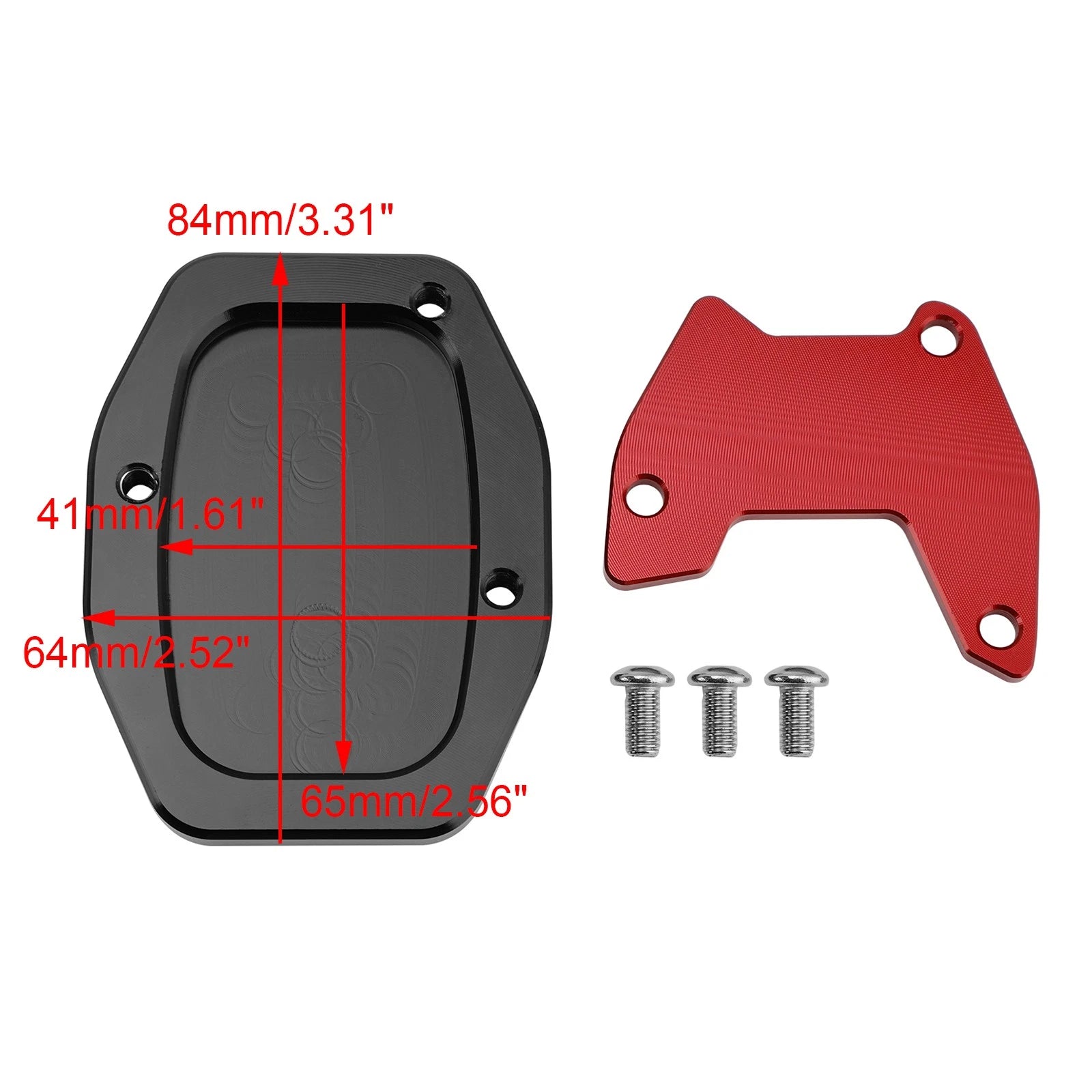 Kickstand Enlarger Plate Pad for Honda X-ADV 750 NSS750 (2021–2025) Red