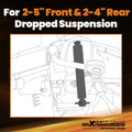 Lowering Shocks Set of 4 for Chevy GMC (1999–2006) F2"-5" R2"-4" Drop