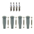 Denso 4 Platinum TT Spark Plugs & NGK Ignition Coil Boots Kit for Escape Fusion Milan (2001–2020)