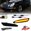 Amber LED Front Bumper Side Marker Light for Benz W211 E-Class (2003–2006)
