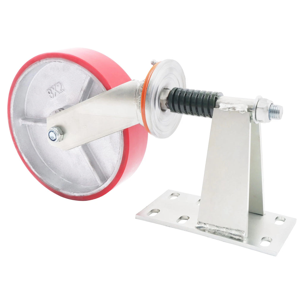 Set of 4 8 Inch Gate Castor Wheels for Fence Gate (360 Degree)
