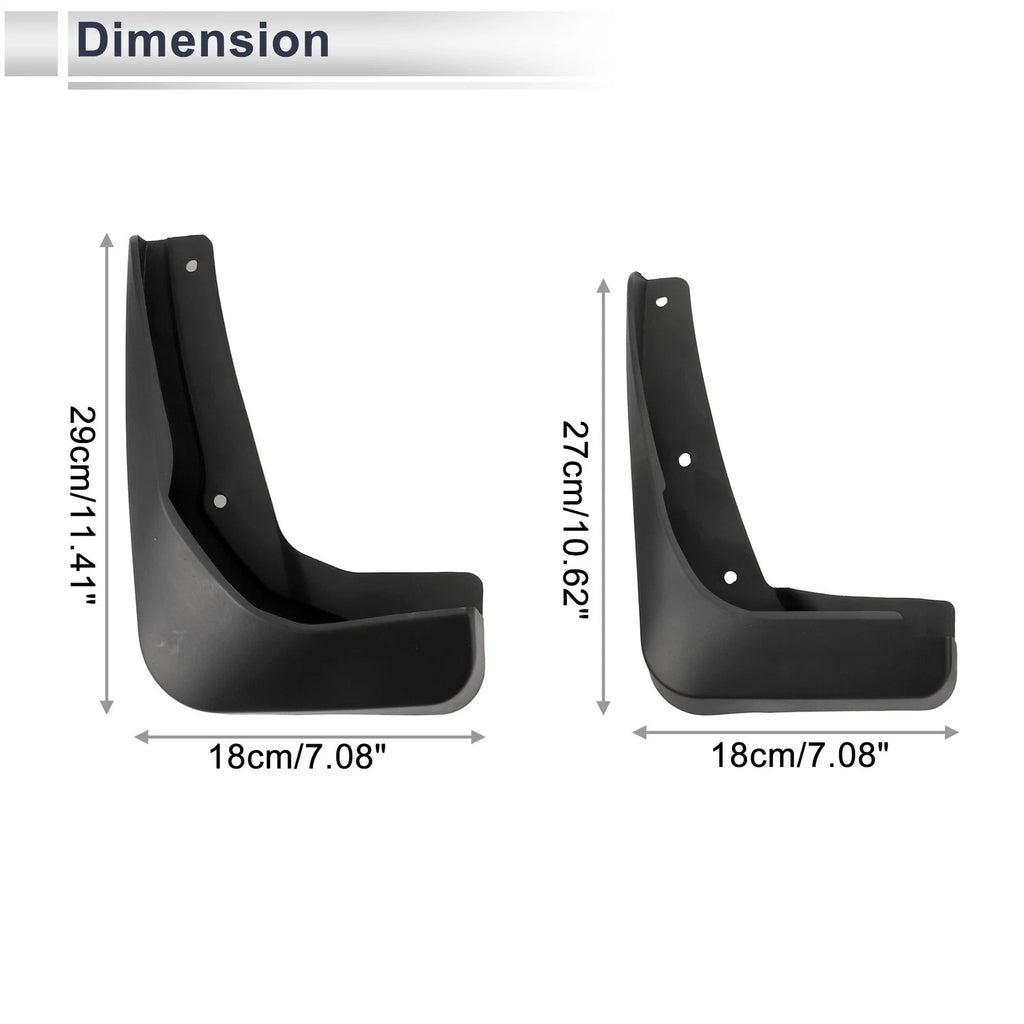 Set of 2 Mud Flaps Splash Guards for Audi A3 Saloon (2012–2015)