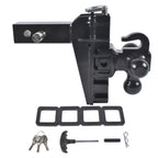 Adjustable Trailer Hitch for 2" Receiver (17000 lbs GTW)