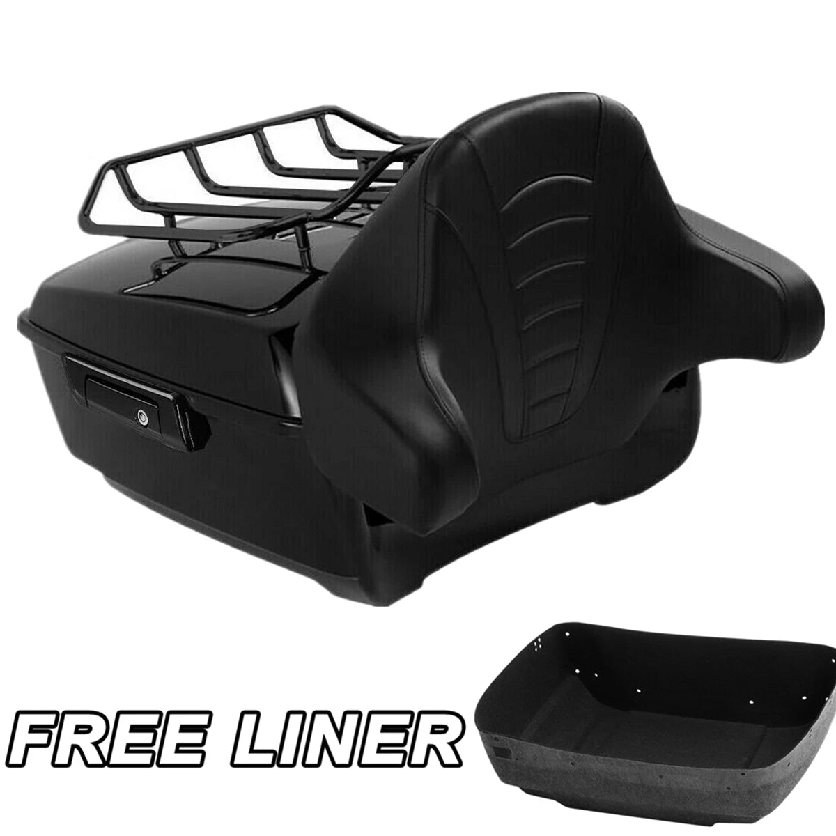 Black King Trunk Pad for Harley Touring Street Glide (2014–2025)