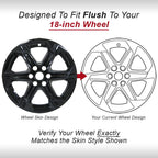 Wheel Skins Gloss Black Replacement for 2023-2024 Chevy Blazer (Set of 4)