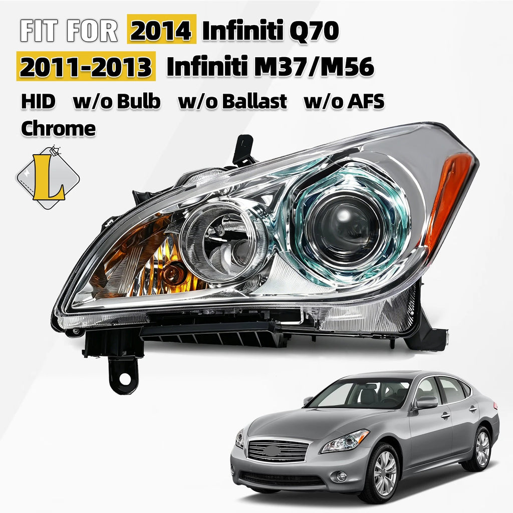 HID Headlight for Infiniti M37 (2011–2014) Left Side, No Bulb, No Ballast