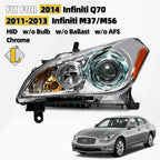 HID Headlight for Infiniti M37 (2011–2014) Left Side, No Bulb, No Ballast