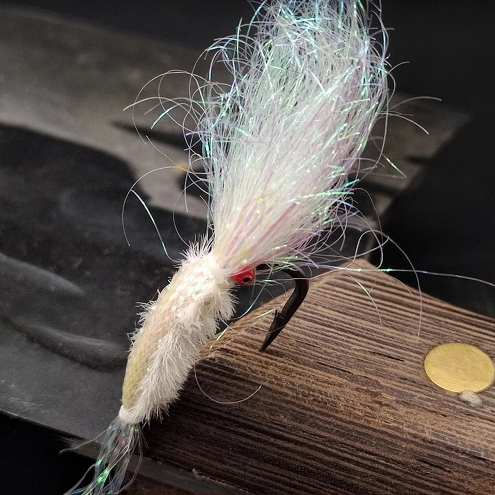5X Fly Fishing Hooks with 3D Realistic Eyes - Steel 2g Each