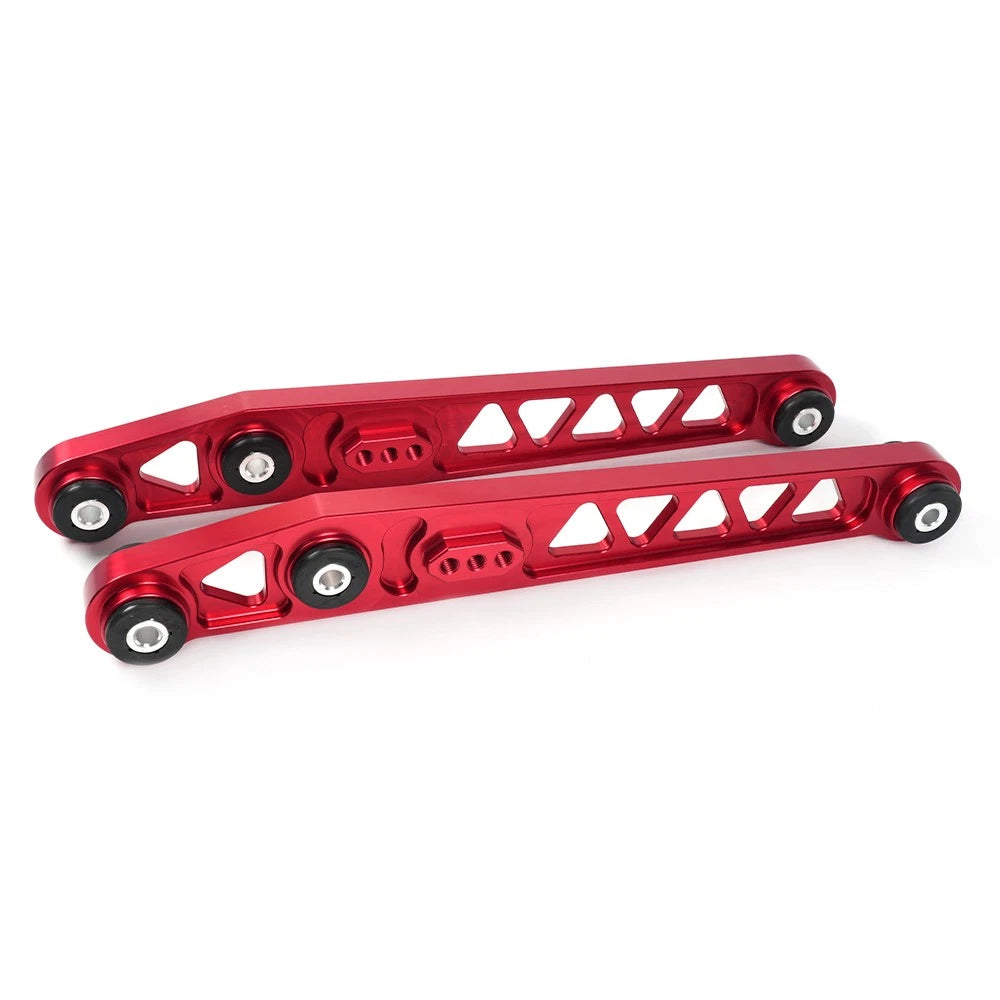 Pair of Red Rear Lower Control Arms for Honda Civic EK (1996–2000)
