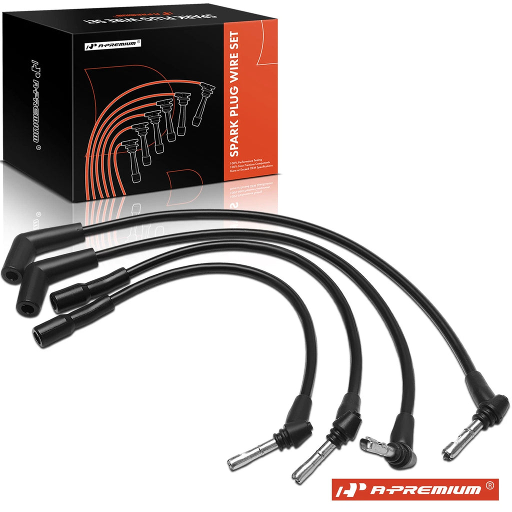 Set of 4 Spark Plug Wire Set for Toyota Corolla Tercel (1983–1988)