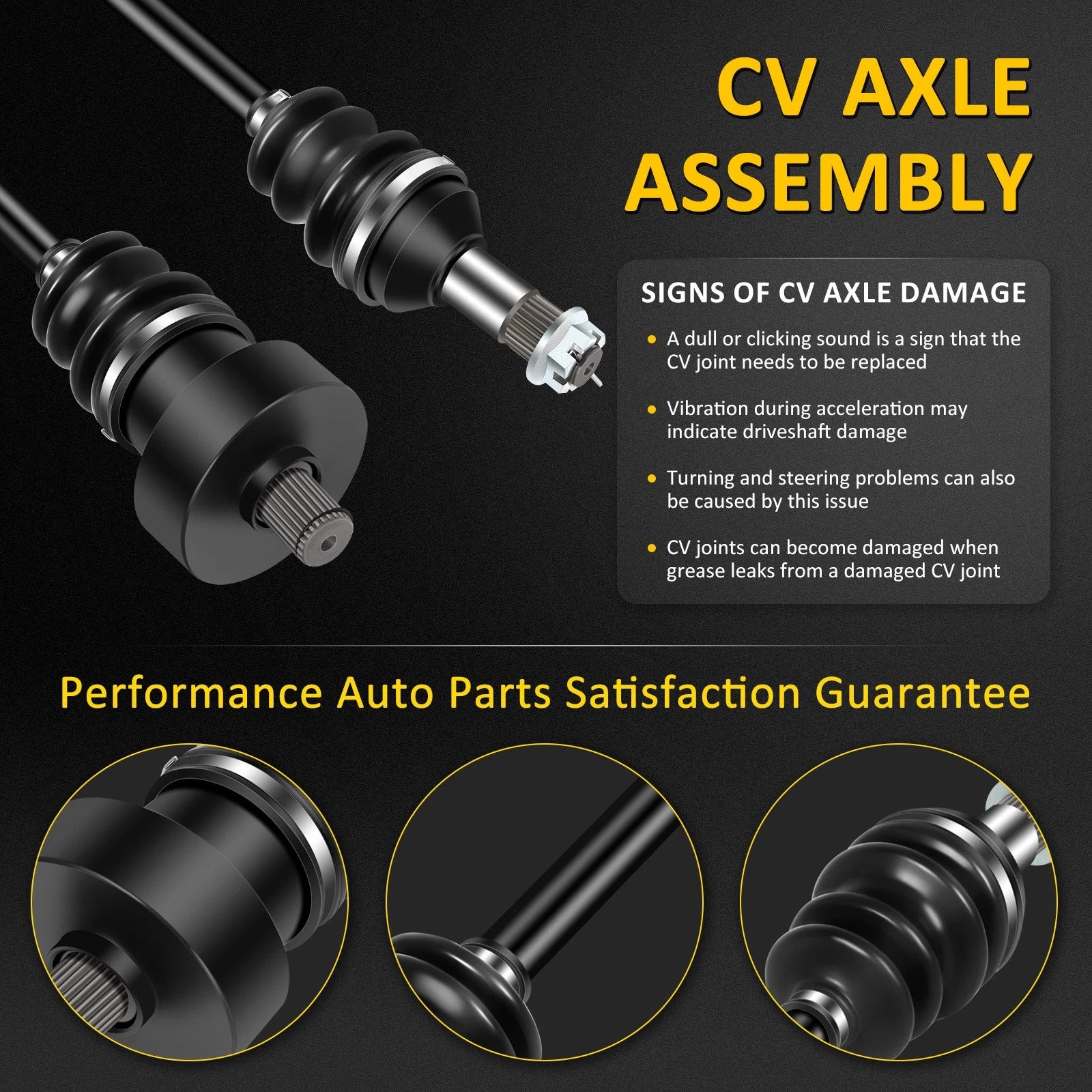 CV Axles for Arctic Cat Prowler 550 650 HDX XT XTZ XTX (2006–2014)