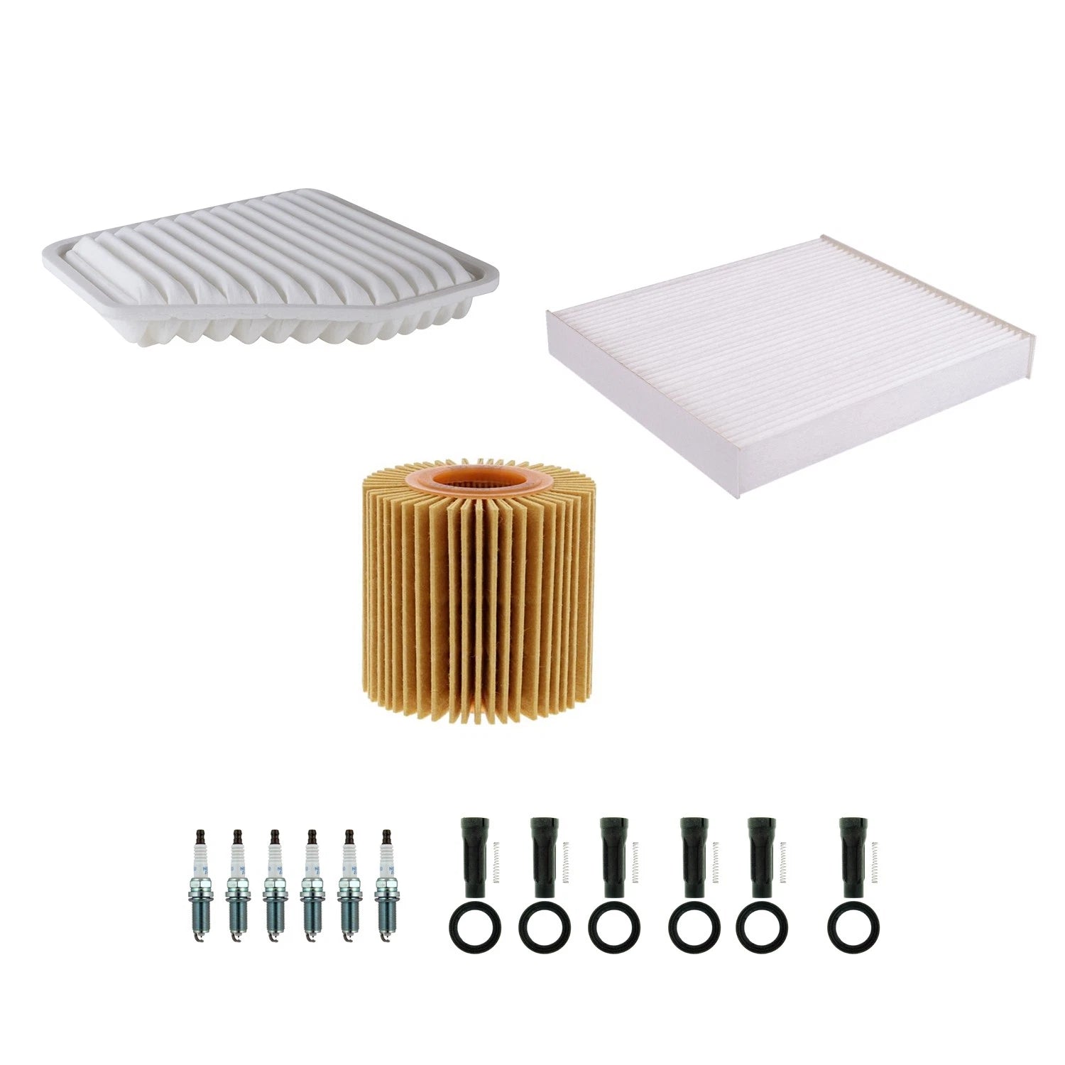 Tune Up Kit with NGK 6 Spark Plugs & Boots for Toyota Avalon Camry RAV4 Venza (2005–2019)