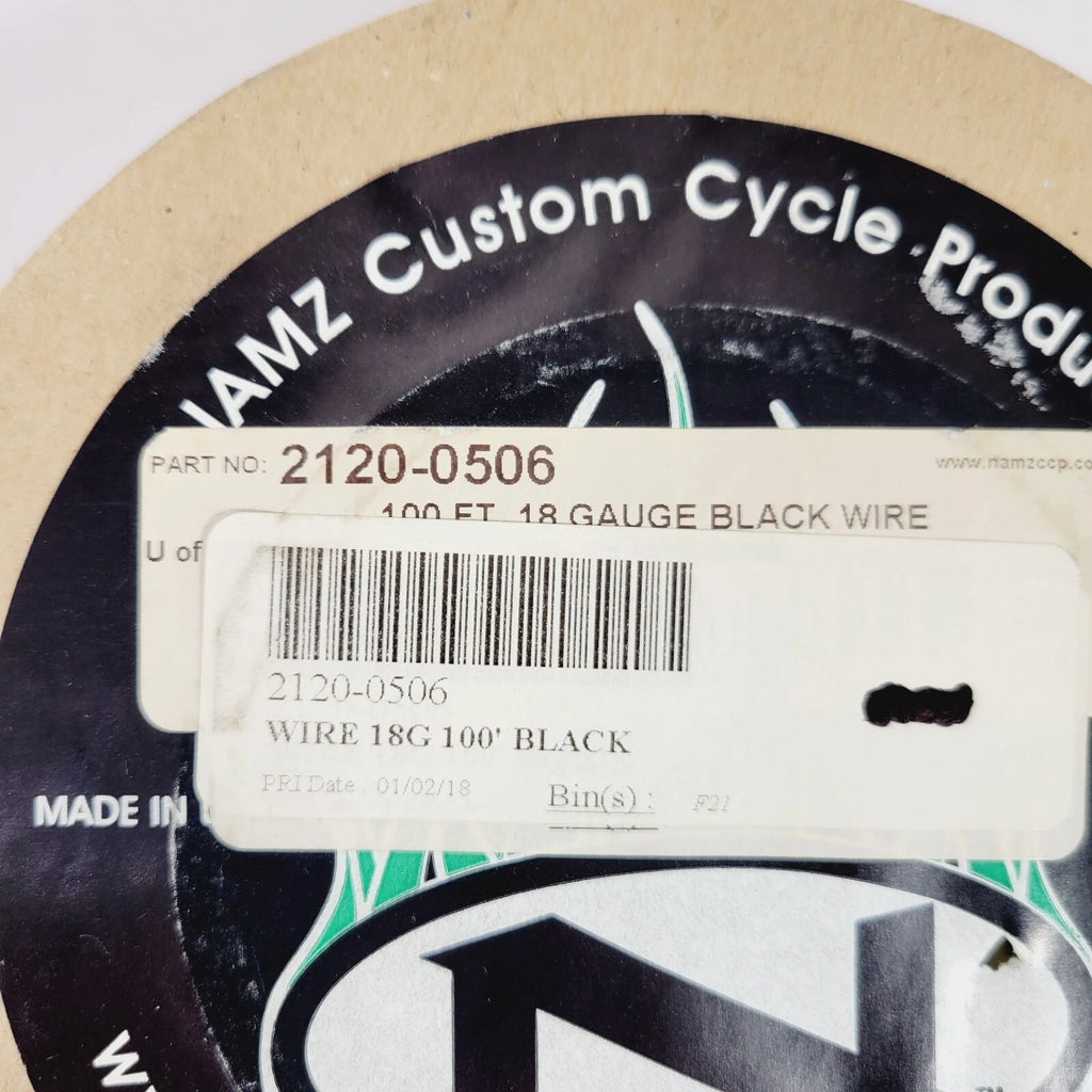 Namz NWR-0-100 Wire for Harley Davidson (OEM Color Black) 48-6374 2120-0506