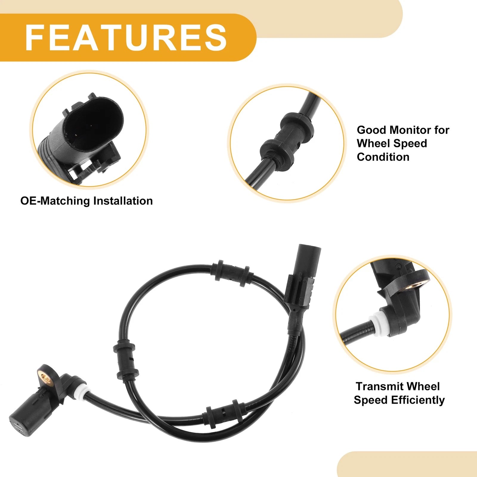 ABS Wheel Speed Sensor for Mercedes-Benz ML320 (1998–2005) No. 1635401117