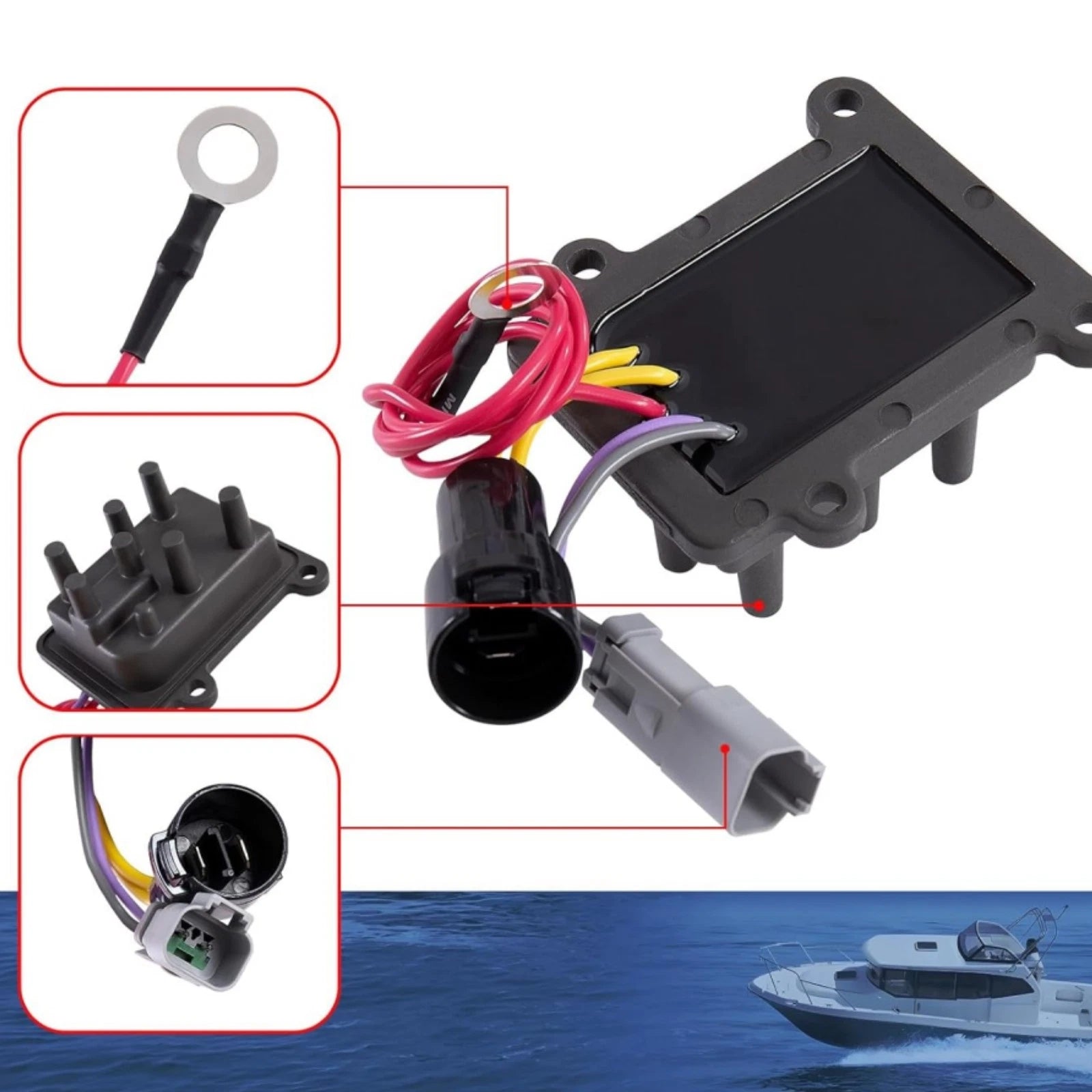 Rectifier Regulator 35 AMP for Johnson Evinrude (586048, 586075, 18-5829)