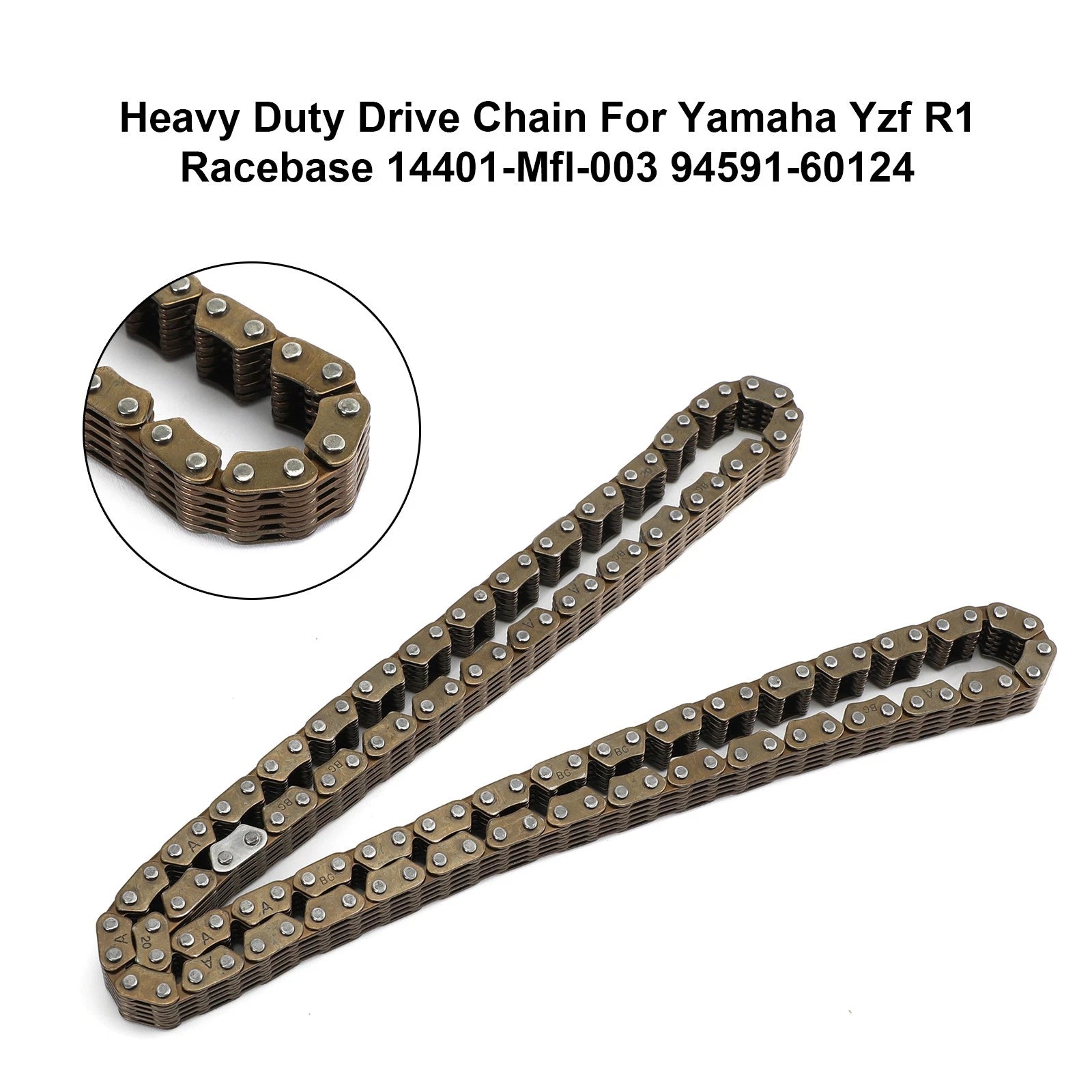 Heavy Duty Drive Chain for Yamaha YZF R1 (14401-MFL-003, 94591-60124)