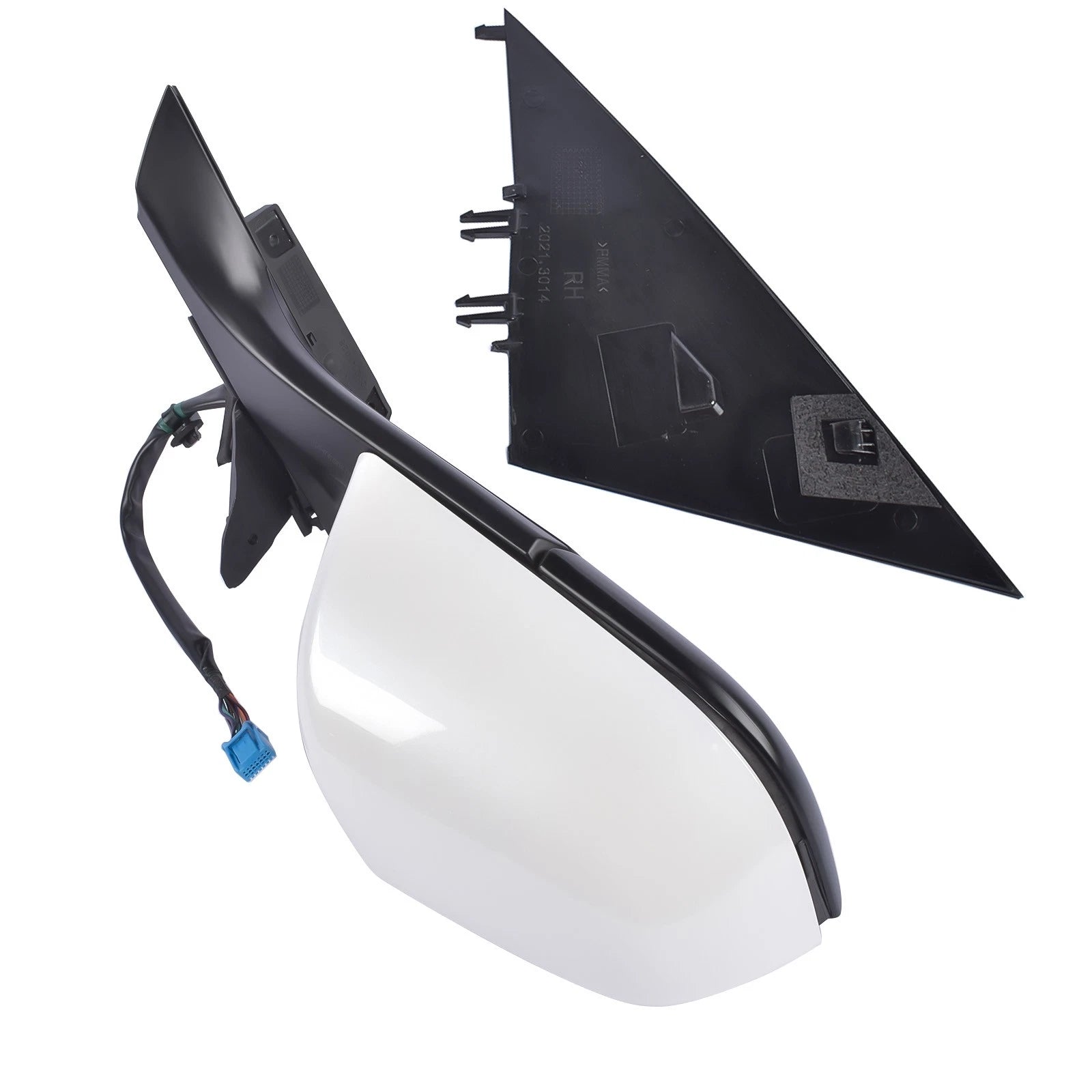 Right Passenger Rear View Mirror for Tesla Model 3 (2017–2023) - Power Fold, Heated, White