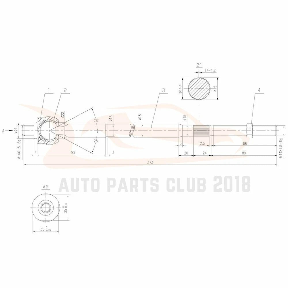 Set of 6 Front Tie Rods & Sway Bars for Chrysler Town & Country (2008–2014)