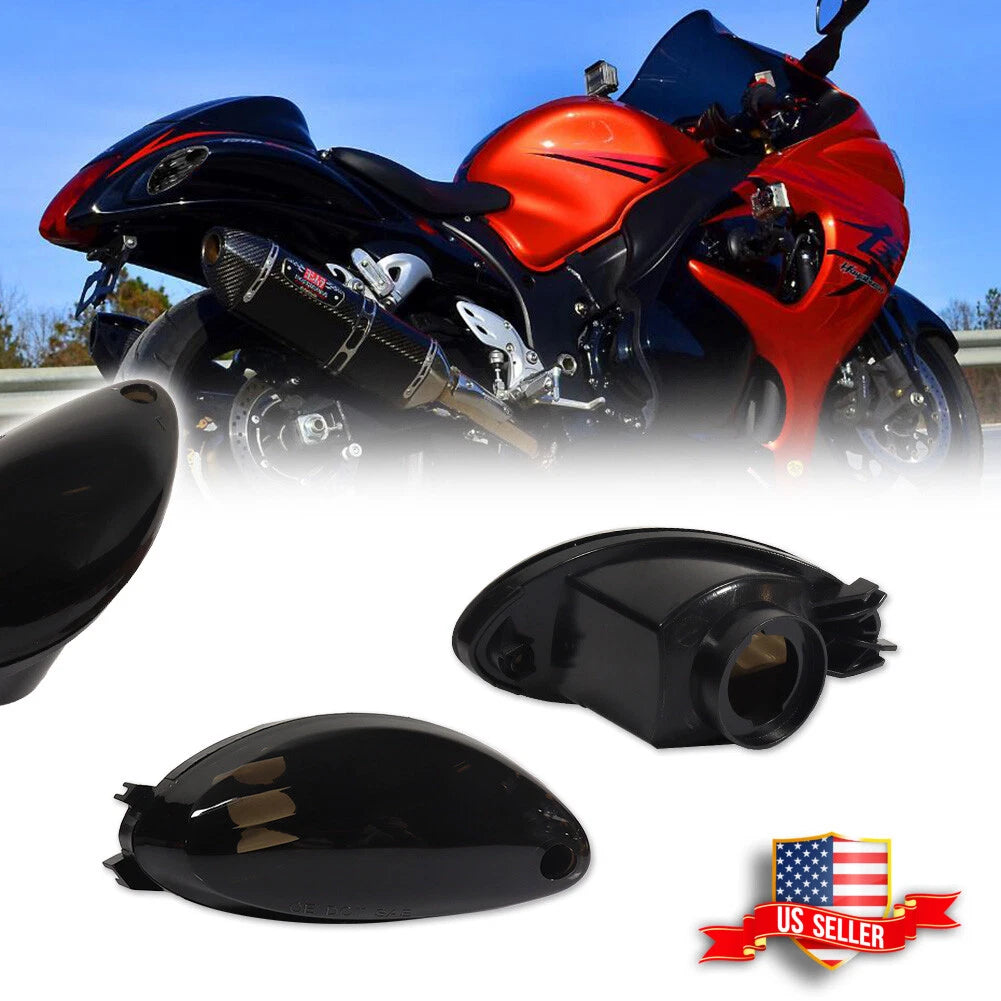 2X Smoked Lens Rear Turn Signal Lights for Suzuki Hayabusa GSX1300R (2008–2020)
