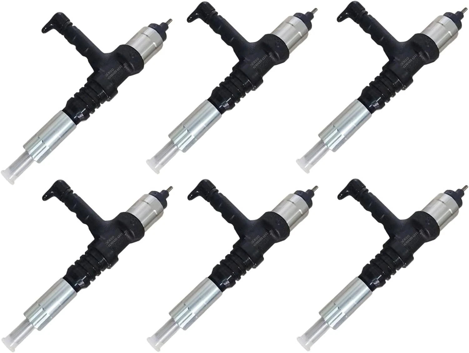 6X Fuel Injector 095000-6280 for Komatsu SAA6D170 (PC400-8 WA900-3 730E)