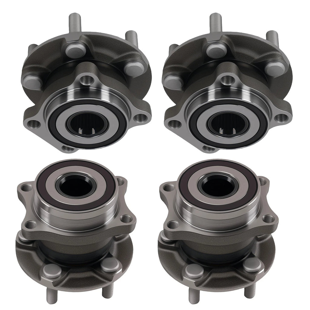 4pcs Front & Rear Wheel Bearing Hubs for Subaru Impreza (2008–2013)