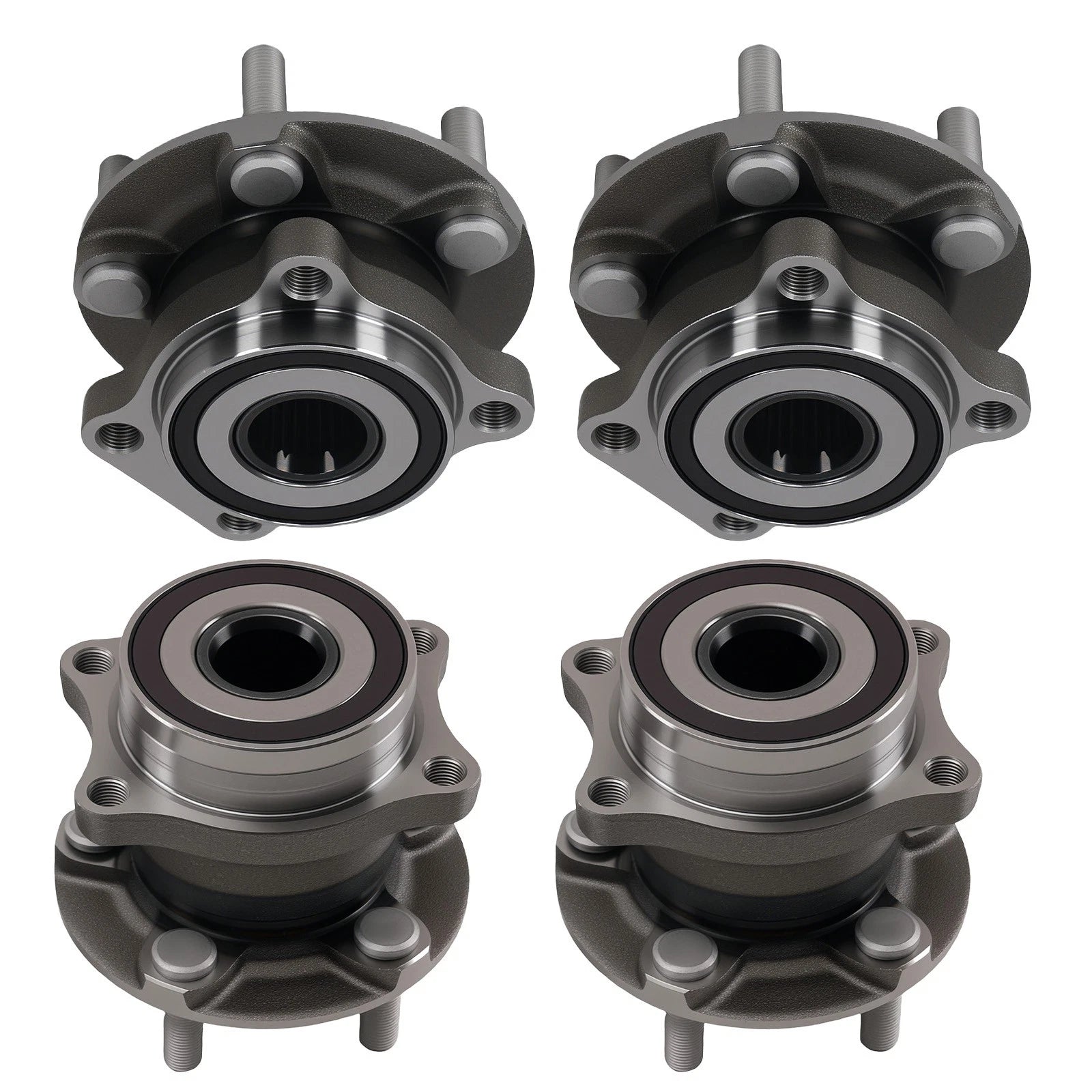 4pcs Front & Rear Wheel Bearing Hubs for Subaru Impreza (2008–2013)