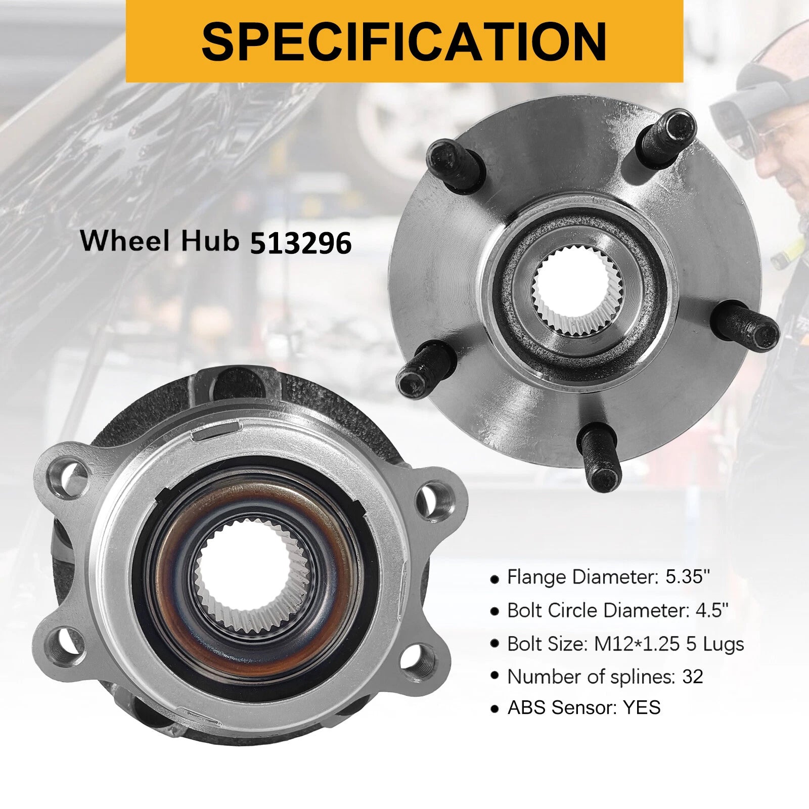 2X Front Wheel Hub Bearings for Nissan Altima (2007–2018)