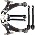 Set of 6 Front Lower Control Arms Tie Rod Ends for Toyota Highlander (2004–2007)