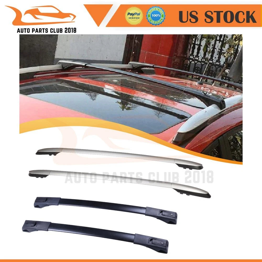 Set of 2 Roof Top Rails & 2 Cross Bars for Toyota RAV4 (2013–2018)