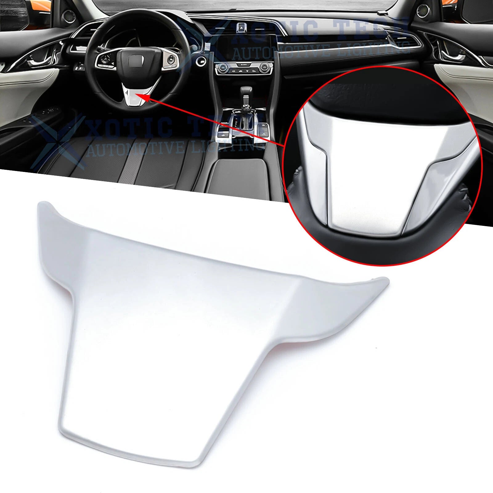 Chrome Silver Driver Side Lower Trim for Honda Civic (2016–2021)