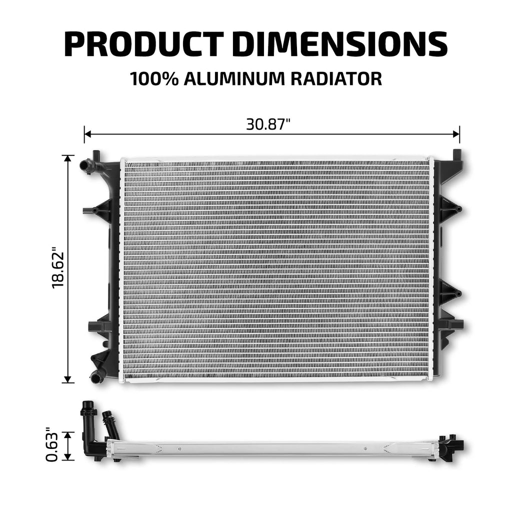 Aluminum Radiator for VW Passat Jetta (2012–2016) 13273