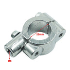 25MM M8 Motorcycle Silver Handlebar Mirror Mount Clamp Adaptor