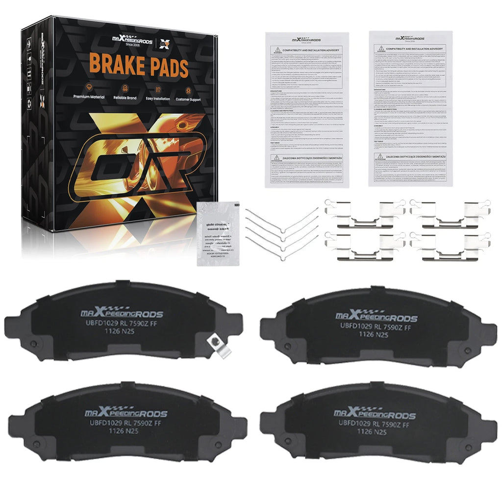 Front Ceramic Brake Pad Set for Nissan Frontier Pathfinder Xterra (2005–2022)