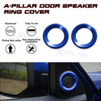 2pcs Glossy Blue Door Audio Speaker Covers for Honda Civic (2016-2021)