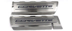 Fuel Rail Covers w/Black Brushed Vinyl "CORVETTE" Inlay for 2014-2019 Corvette