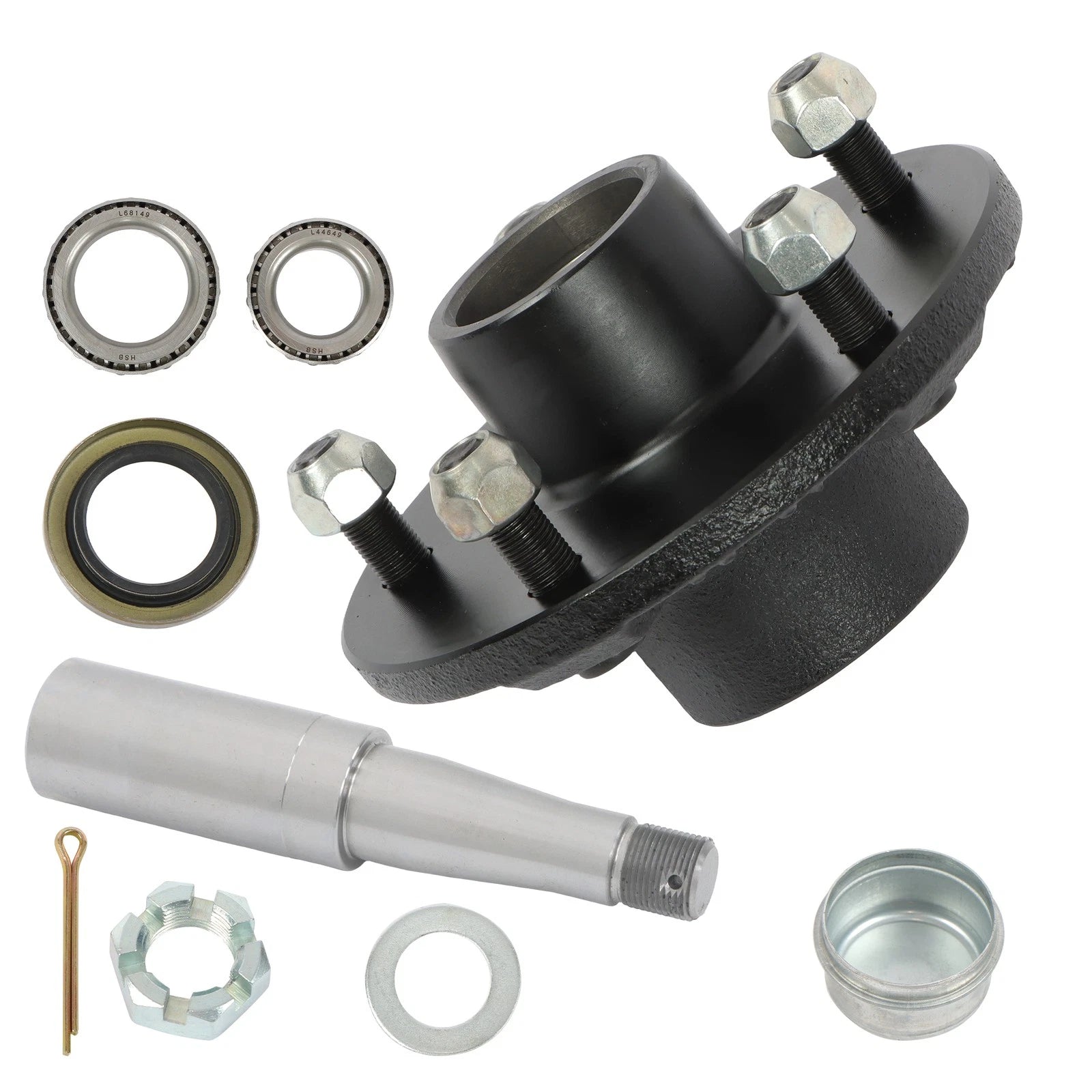 Set of 7 Trailer Hubs for Southwest Wheel R30484X (84 Spindle, 5-5.5" Bolt Circle)