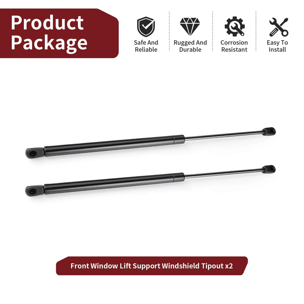 2X Windshield Tipout Gas Shock Strut for Polaris Ranger XP 900 (2015–2016)
