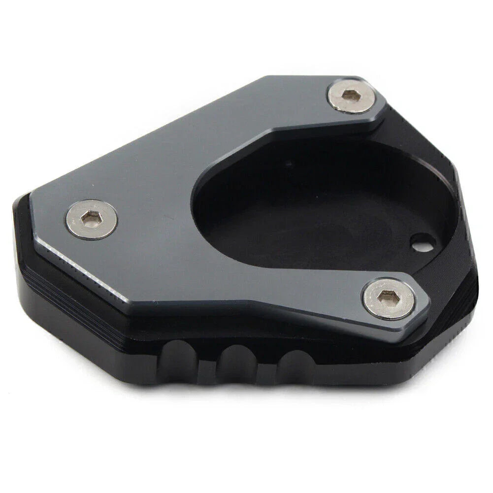 CNC Gray Foot Stand Side Extension Plate for KAWASAKI Ninja 400, Versys 650, KLX 250