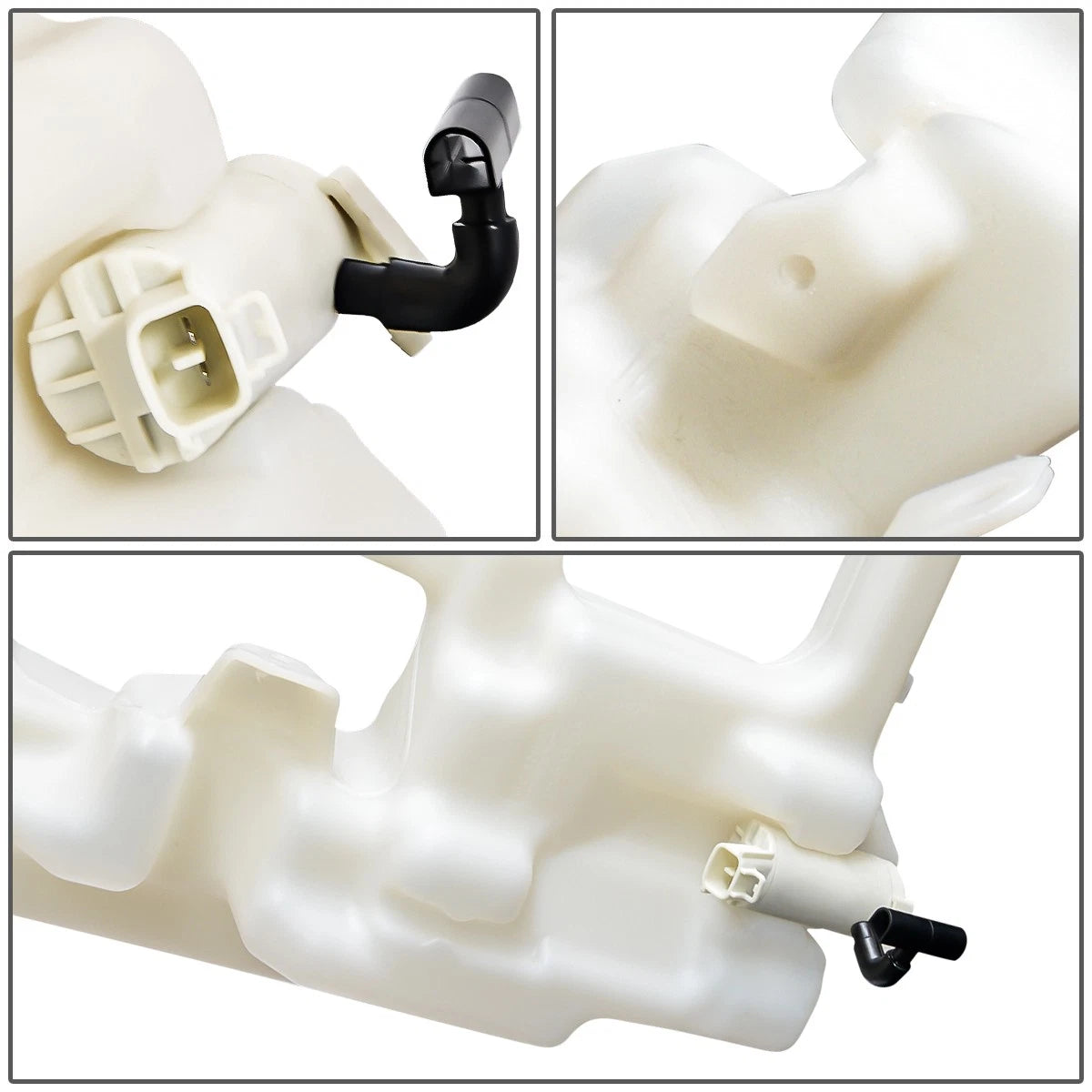 Windshield Washer Fluid Reservoir Tank Bottle w/Cap+Pump for Honda Civic (2016–2019)