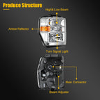 Right Side Headlight for Ford E-Series Econoline Van (2008–2014)