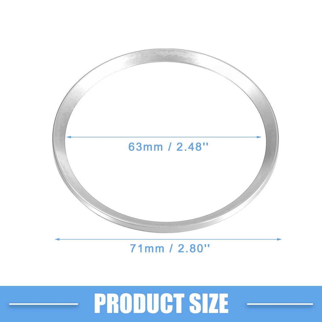 Set of 4 Wheel Hub Center Cover Rings for Honda Civic (2016–2021) Silver Tone
