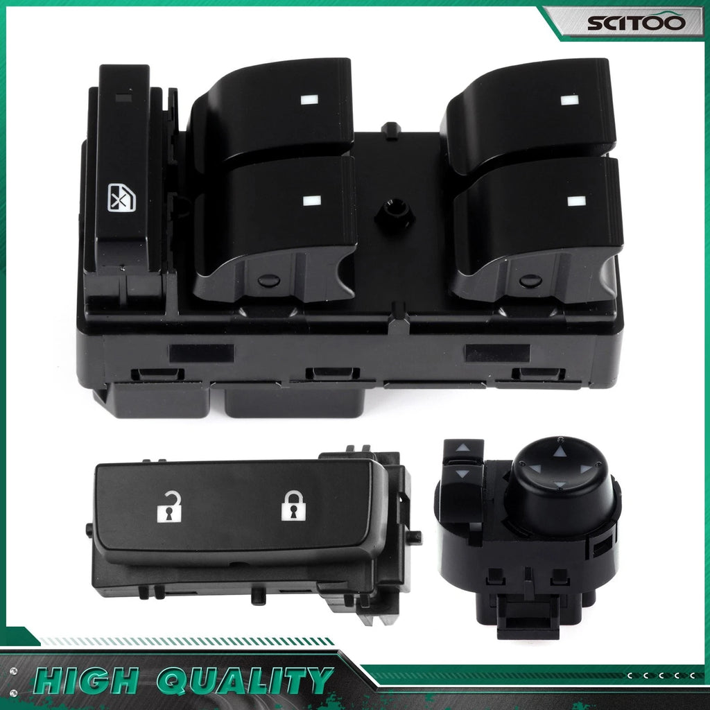 3X Window Door Lock Mirror Switch for Chevrolet Silverado 1500 (2007–2013)