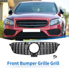 Front Upper Bumper Grille for Mercedes-Benz GLE450 AMG 2016-2017 Black