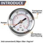 Pressure Gauge 0-15 PSI for Automotive Applications