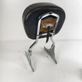 Sissy Bar Passenger Backrest for Harley Softail (2000–2016) Tan Leather Concho