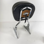 Sissy Bar Passenger Backrest for Harley Softail (2000–2016) Tan Leather Concho
