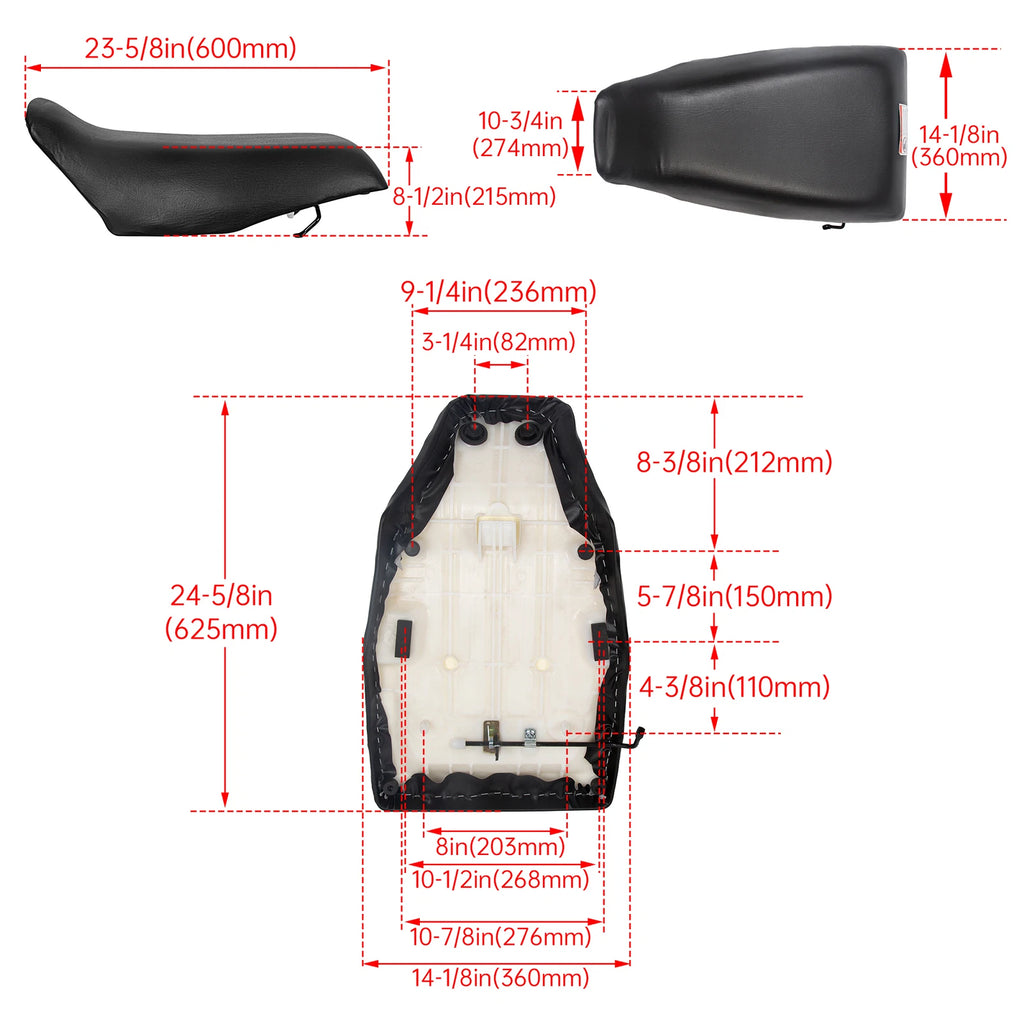 Complete Seat Assembly for Honda TRX300 2x4 TRX300FW 4X4 (1988–2000)