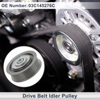 Drive Belt Idler Pulley for Volkswagen Golf (2008–2013) No. 03C145276C Black